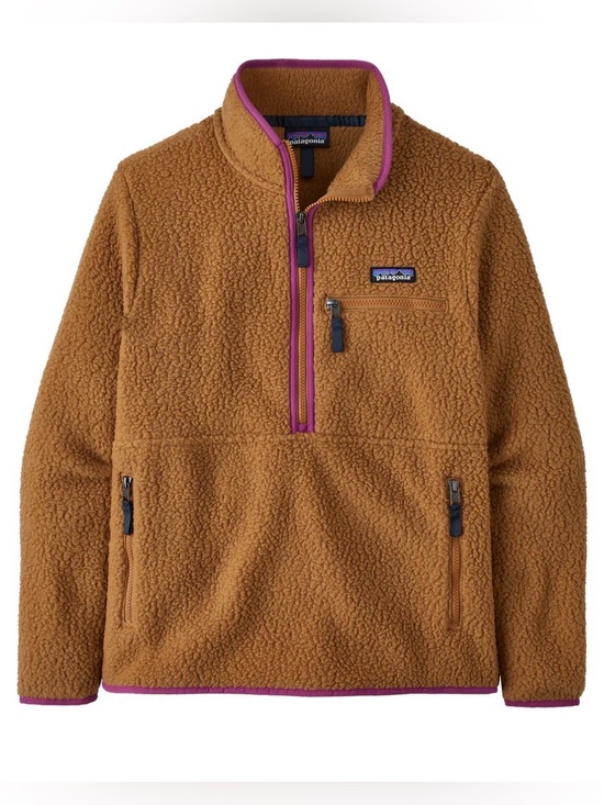 Patagonia Tops - Patagonia Women's Retro Pile Marsupial - Nest Brown w/Amaranth Pink